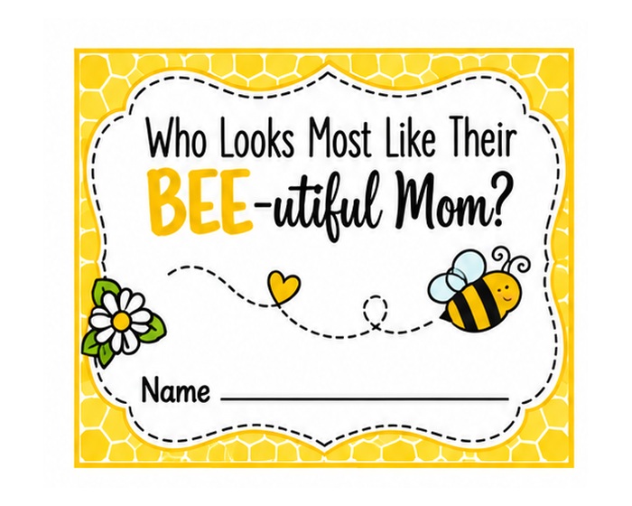 Our BEE-utiful Mothers voting card preview