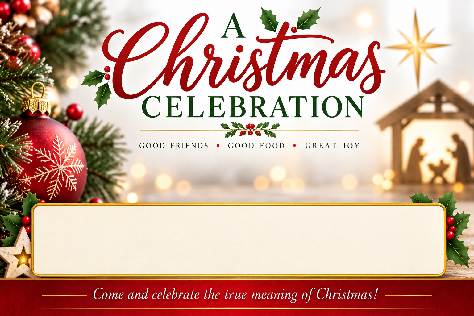 A Christmas Celebration promotional postcard