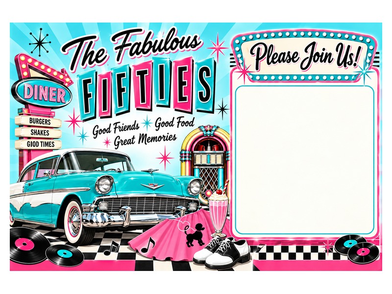 The Fabulous Fifties promotional postcard preview