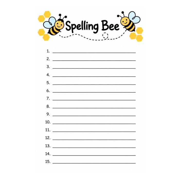 Grown-Up Spelling Bee game card preview