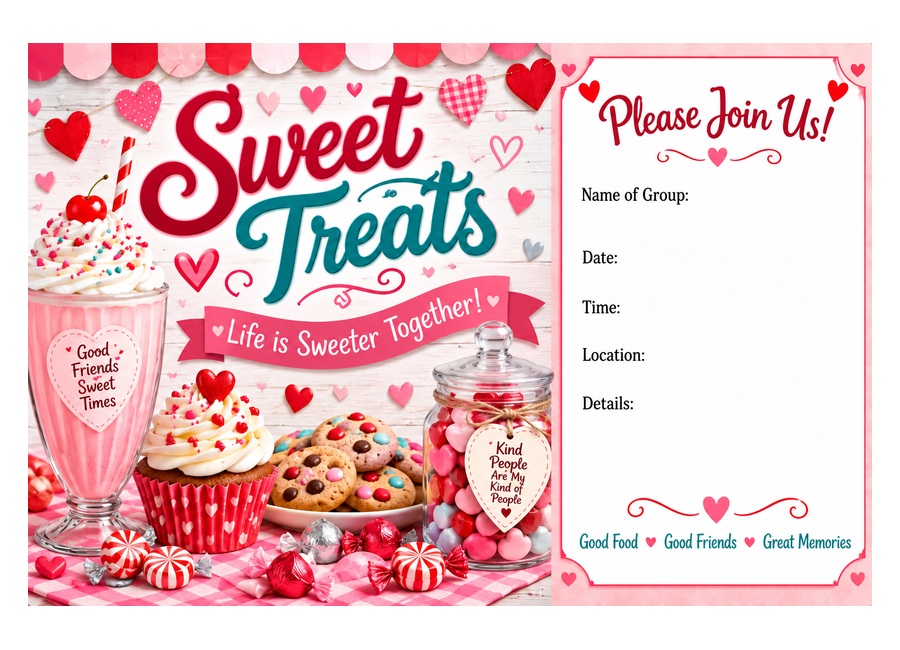 Sweet Treats promotional postcard preview